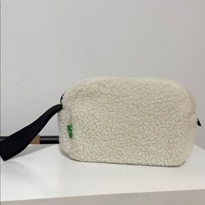 Cozy Beige Sherpa Kate Spade Cosmetic Bag